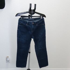 Lands' End Women's Dark Blue Ankle Jeans